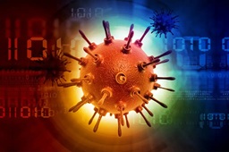 Picture of a computer virus graphic